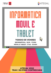 Cartel del curso de informática en Vigo